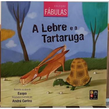 Imagem de A lebre e a Tartaruga  Fábulas Infantis  Livro Ilustrado - PÉ DA LETRA