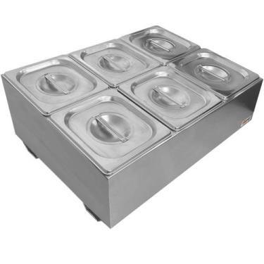 Imagem de Condimentadora Pizzarola 6 cubas 1/6 zpcn1/6 INOX - Zepper