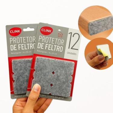 Imagem de Feltro Protetor Pé De Cadeira e Mesa Retangular 12 Peças - Clink