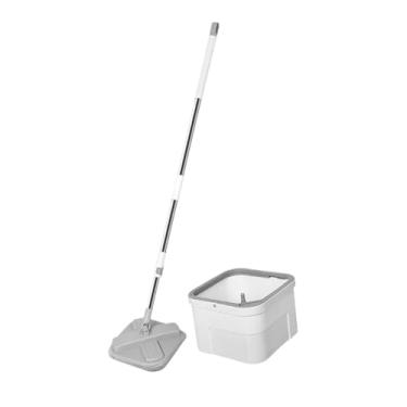 Imagem de SiaBiced Conjunto de esfregão e balde para limpeza de pisos, esfregão rotativo multifuncional de 360° para parede, piso de madeira, cozinha e piso duro