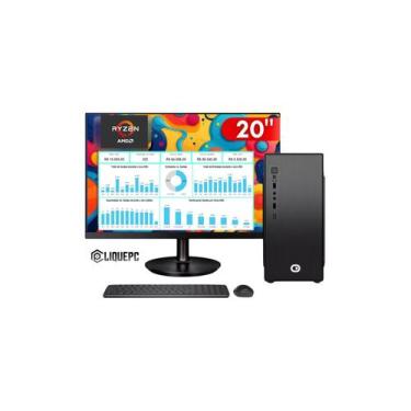 Imagem de Computador Clique PC Ryzen 3 3200G SSD 500GB 16GB DDR4 Monitor 20 LED 