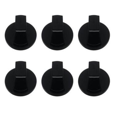 Imagem de Kit 6 Botão Manipulador Preto de Fogão de Piso Fischer 5 Bocas Gran Ch