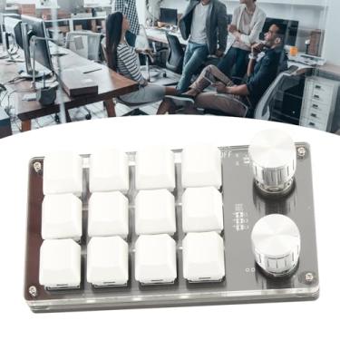 Imagem de Teclado Mecânico para Jogos KIMISS, Teclado Macro Mecânico de Uma Mão 12 Teclas Multifuncional Teclado Programável DIY para Laboratório de Jogos de Escritório (#11)