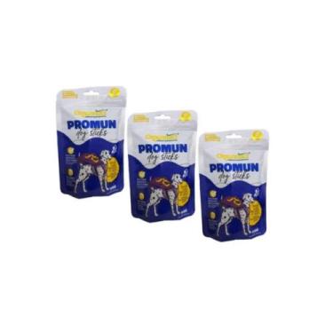 Imagem de Kit 3 Suplemento Cães Promun Dog Sticks Sachê 160g Organnact