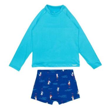 Imagem de Conjunto Blusa + Sunga Infantil Menino Praia Proteção Solar - Jagar, G