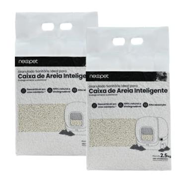 Imagem de NEWPET Areia Higiênica Biodegradável Granulado Tofu, Sem Poeira, Ffácil de Limpar e Recolher, Areia para Gatos Lavável com Controle de Odor, Areia Higiênica Premium para Gato Caixa Areia (5KG)