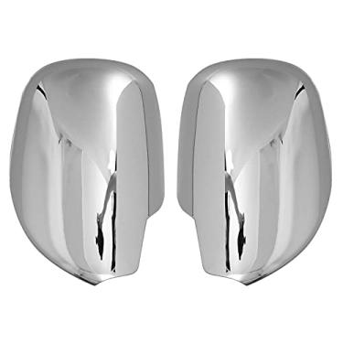 Imagem de Grcfumo 2pcs tampa do espelho lateral retrovisor, tampa de espelho, tampa de capital abds cromado adequado para prado fj120 hilux surf hiace