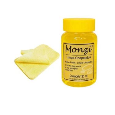Imagem de Kit 1 Limpa Chapeados Monzi 125Ml Grande + 1 Flanela Pano - Visujoias