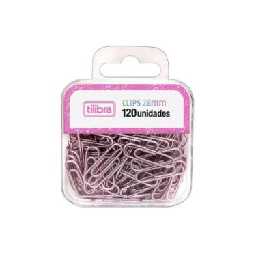 Imagem de Clips 28mm Glitter Pink Tilibra