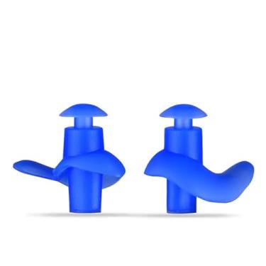 Imagem de Protetor de Ouvido para Natação em Silicone Flexível, Tampão Auricular - Adulto e Infantil (Azul, Infantil)