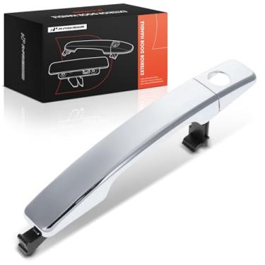 Imagem de A-Premium Maçaneta externa da porta dianteira do motorista ou do passageiro com fechadura compatível com Kia Soul 2014-2019, prata