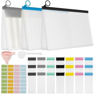 Imagem de Conjunto de 20 recipientes de proteína em pó para viagem com funis portáteis para uso externo (29)