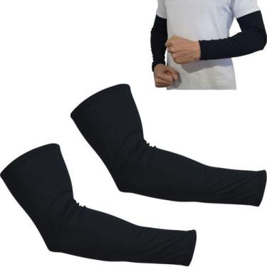 Imagem de Manguito Preto Unissex Proteção Solar Uv 50+ Dry Fit - MZ Auto Parts, 