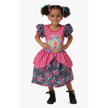Imagem de Vestido Infantil Festa Junina Fogueira Rosa