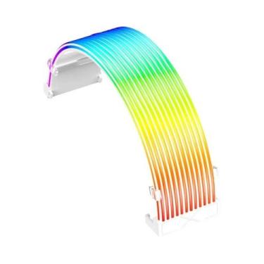 Imagem de Barra De Luz LED RGB Para Fonte De Alimentação De Computador, Cabos De