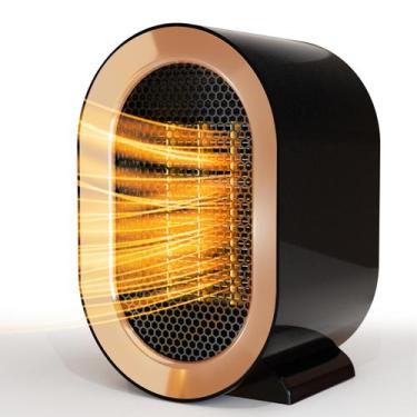 Imagem de Aquecedor de ambiente QQT Electric Portable Energy Efficient Black