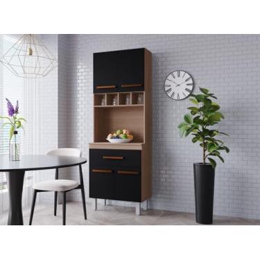 Imagem de Paneleiro Alto Torre Com Nicho De 04 Portas E 01 Gaveta Vt