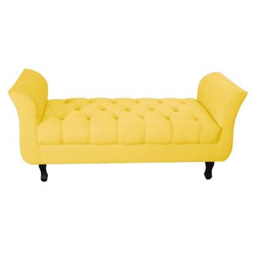 Imagem de Recamier Grecia Decorativa 100cm Suede Amarelo - Montanaris Decor