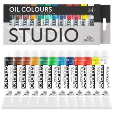 Imagem de Conjunto de pintura a óleo PHOENIX Studio 12x12ml Não tóxico