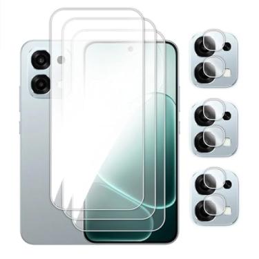 Imagem de Vidro com cola completa e proteção transparente para Oppo A6 Pro 4G 5G, filme de lente de vidro temperado