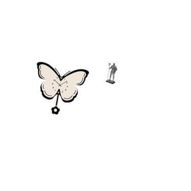 Imagem de Fenteer Relógio de Parede de Borboleta de Acrílico E Estátua de Cavaleiro, Ornamento Decorativo de Mesa para Escritório, Sala de Jantar, Quarto, Decoração de