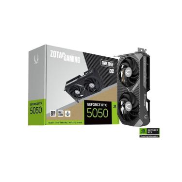 Imagem de Placa de vídeo ZOTAC Gaming RTX 5050 Twin Edge OC, 8 GB GDDR6, 130 W, 8-pin, Preto