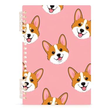 Imagem de Burbuja Caderno Cute Dogs, papel pautado universitário A5 com 60 folhas, fichário para escritório, 1 pacote