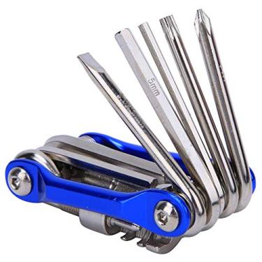 Imagem de KIMISS Conjunto de Ferramentas de Reparo de Bicicletas Multifuncionais 11 Em 1 Com Cortador de Corrente T25, Equipamento de Ciclismo Leve e Compacto para Bicicletas de Montanha, Ferramentas