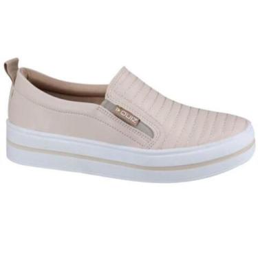 Imagem de Tênis Feminino Slip On Pérola Quiz 65-1791 Confortável Matelasse - sup