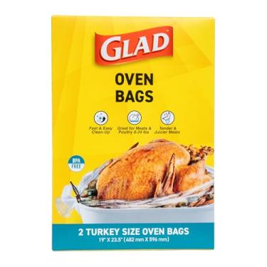 Imagem de Glad Sacos de forno tamanho peru para carnes e aves de 3,6 a 11 kg – Livre de BPA* para assados macios e suculentos com limpeza rápida e fácil, sacos de cozinha de peru, sacos de assar, 48 cm x 59,7