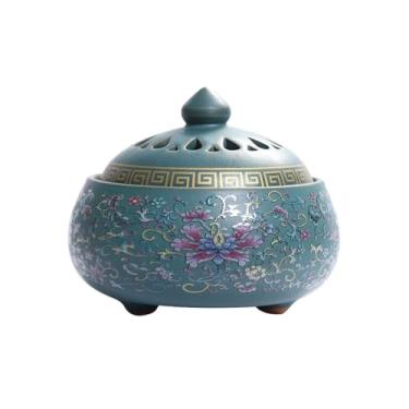 Imagem de Queimador de incenso de cerâmica queimador de incenso de sândalo madeira de ágar queimador de aromaterapia doméstico zen, ornamentos de cerimônia de chá, suporte para queimador de incenso