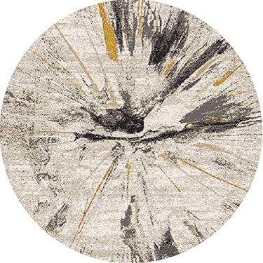 Imagem de Tapete redondo tapete antiderrapante casa sala de estar tapete de mesa de centro estilo abstrato 7 estilos 4 tamanhos opcionais para sala de estar (cor: G Tamanho: 160 cm diâmetro) (C 120 cm diâmetro)