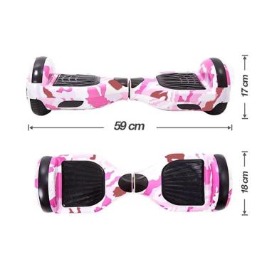 Imagem de Infantil Skate Elétrico Led Rosa Camuflado