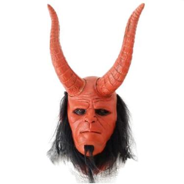 Imagem de Máscara Hellboyss Cosplay Creepy Halloween Latex tamanho único - yiwei