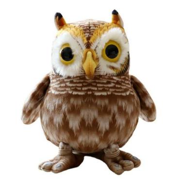 Imagem de Anime de simulação de boneca de pelúcia de 25 cm de coruja para decora