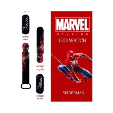 Imagem de Relógio Digital À Prova d'Água Do Spiderman Para Crianças, Pulseira LE