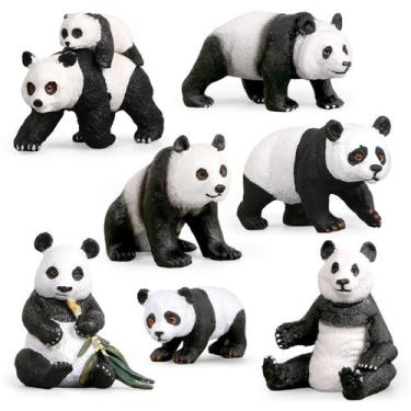 Imagem de Coleção de brinquedos Artificial Panda Figure, 8 peças e 10 cm - yiwei