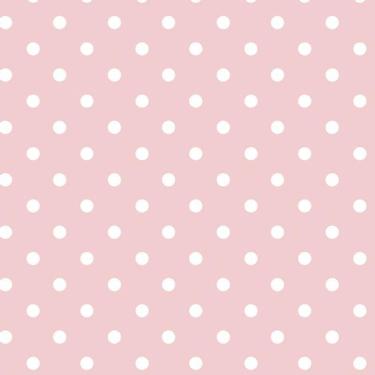 Imagem de Papel De Parede Fundo Rosa E Circulos Branco Poa Autocolante