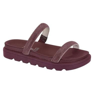 Imagem de Papete Vizzano 2 Tiras Strass Calce Facil Strass Vinho, Vinho, 36