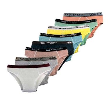 Imagem de Cueca Infantil Kit 10 Slip Elástico Exposto 100% Algodão Menino Cores 