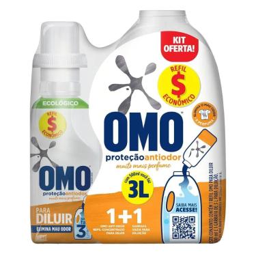 Imagem de Kit Sabão Liquido para Diluir Omo Antiodor 500ml