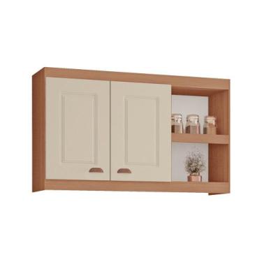 Imagem de Armário Aéreo Grande Cozinha Safira New 100 MDF 2 Portas 2 Nichos - MH