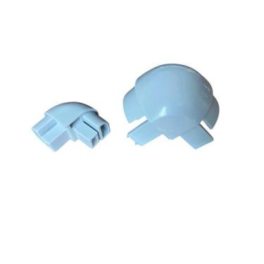 Imagem de Kit Cantoneira Nylon p/ Box Canto em Alumínio  Junção Superior e Infer