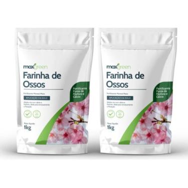 Imagem de Kit 2 Adubo Forth Maxgreen Farinha De Ossos 1kg Baixo Odor Cheiro - FO