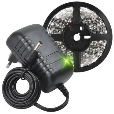 Imagem de Fita Led Branco Frio Luz 5 Metros Tensão 12v Leds Fonte - Ipec