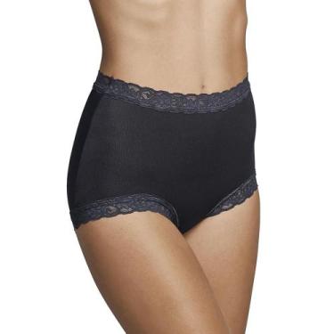 Imagem de Calça Clássica DeMillus 57330 Com Renda, P, Preto