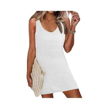 Imagem de Vestido Feminino De Malha Com Decote Em V, Cor Sólida, Com Fenda Later