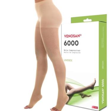 Imagem de Meia Calça Compressiva 6000 AT 20-30 mmHg Pé Aberto Bege - Venosan, XG