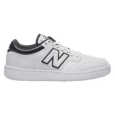 Imagem de Tênis New Balance 480 Low Branco e Preto Masculino, 39