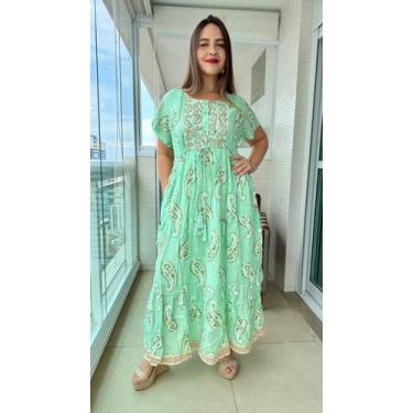 Imagem de Vestido Longo Indiano Linha Luxo Premium Boho Chic c/ Forro-cod.148 - 